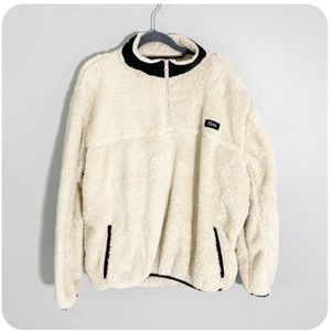 Zyia Active cream fleece sherpa 1/4 zip pullover sweater sweatshirt jacket 3XL